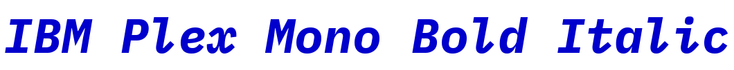 IBM Plex Mono Bold Italic fuente